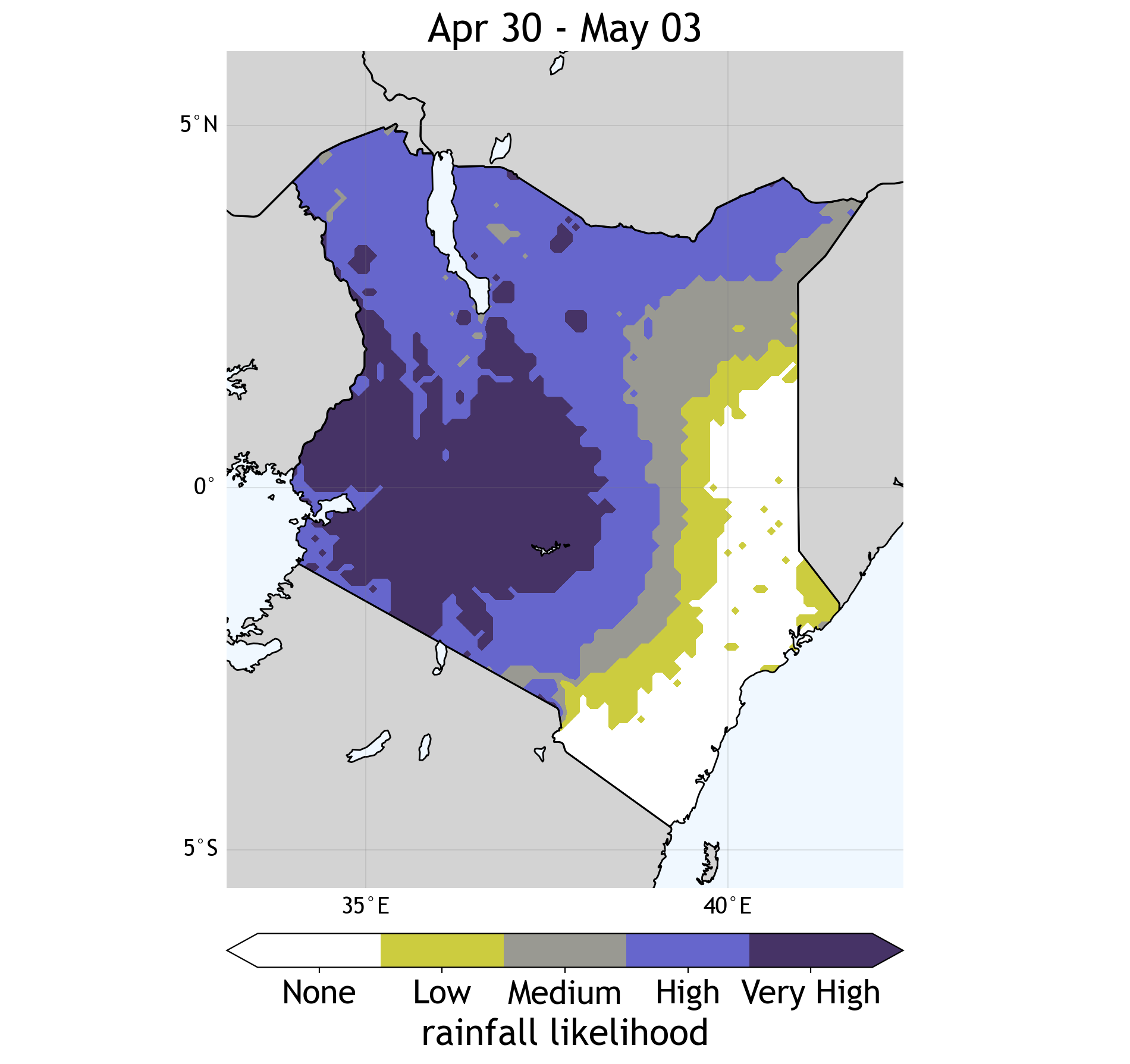 Rainfall forecast in Kenya