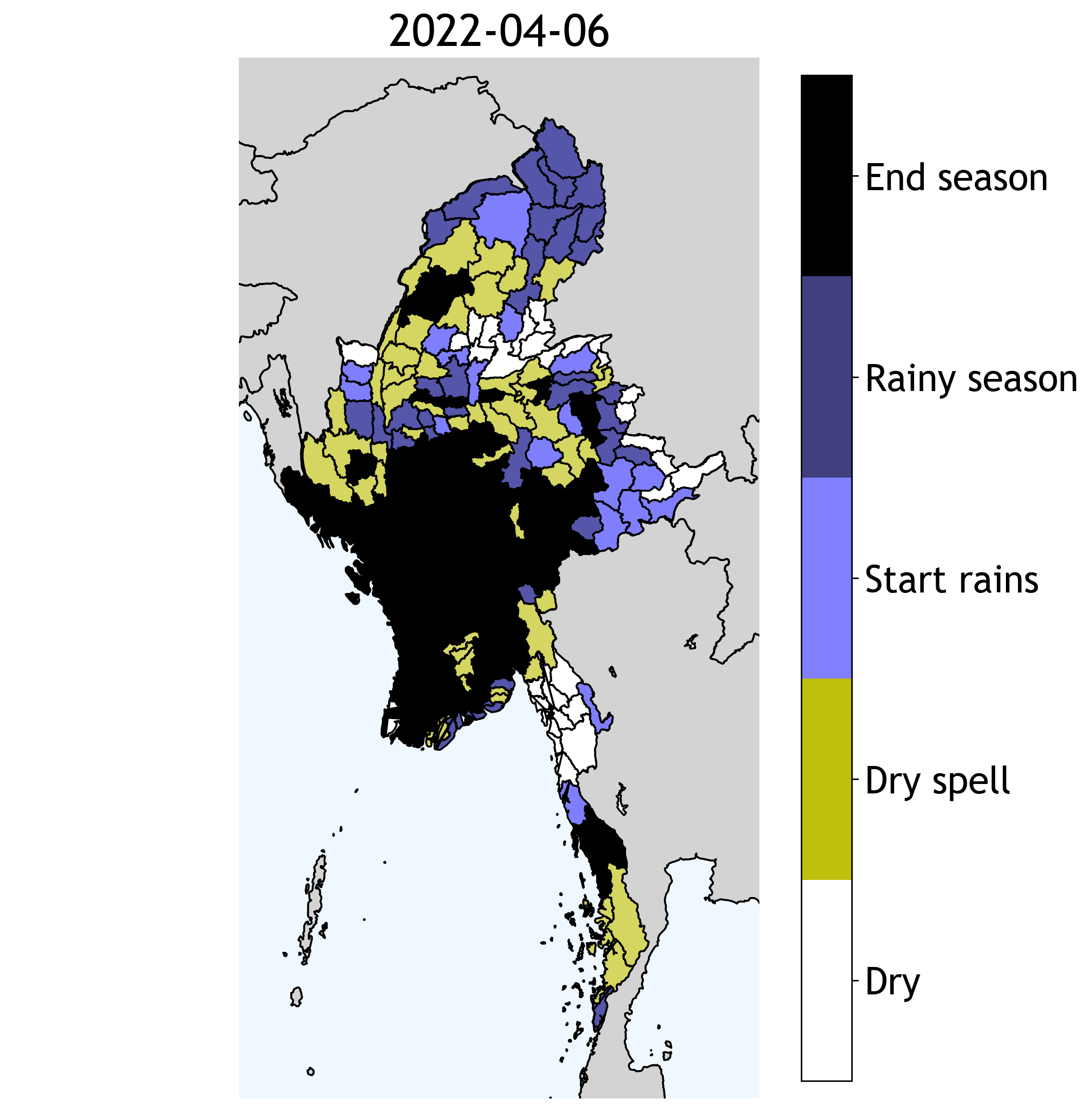 Live operational figure with start of the rain season for Myanmar